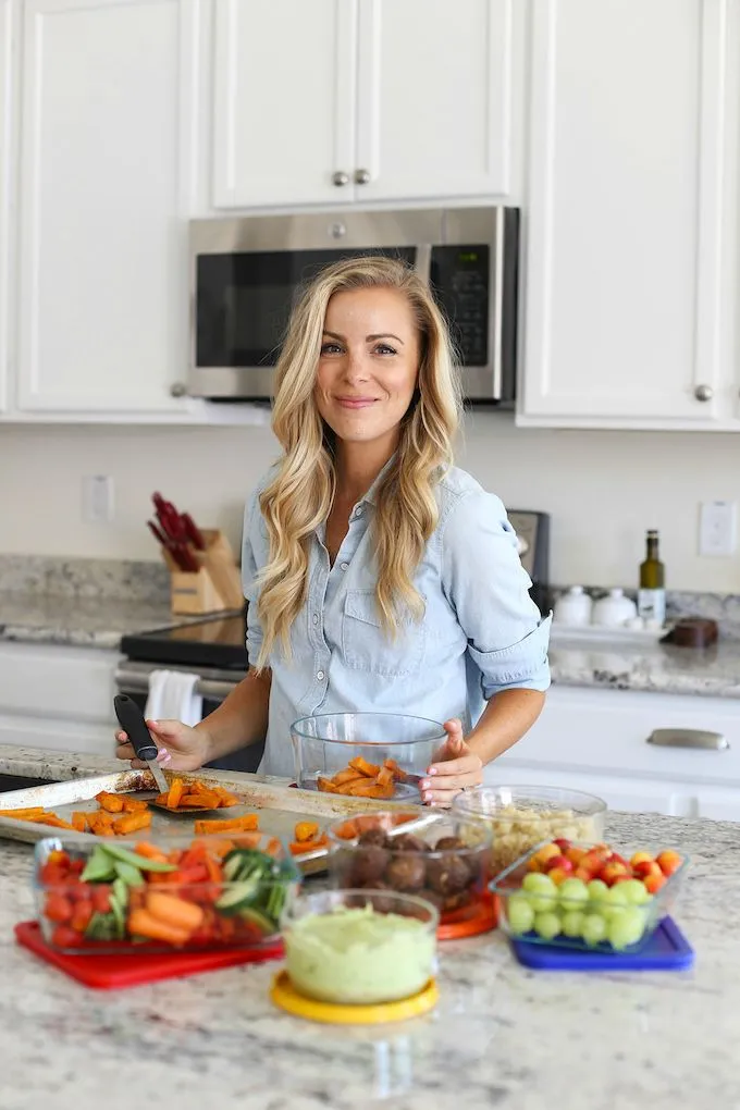 Sunlit kitchen workspace with fresh ingredients